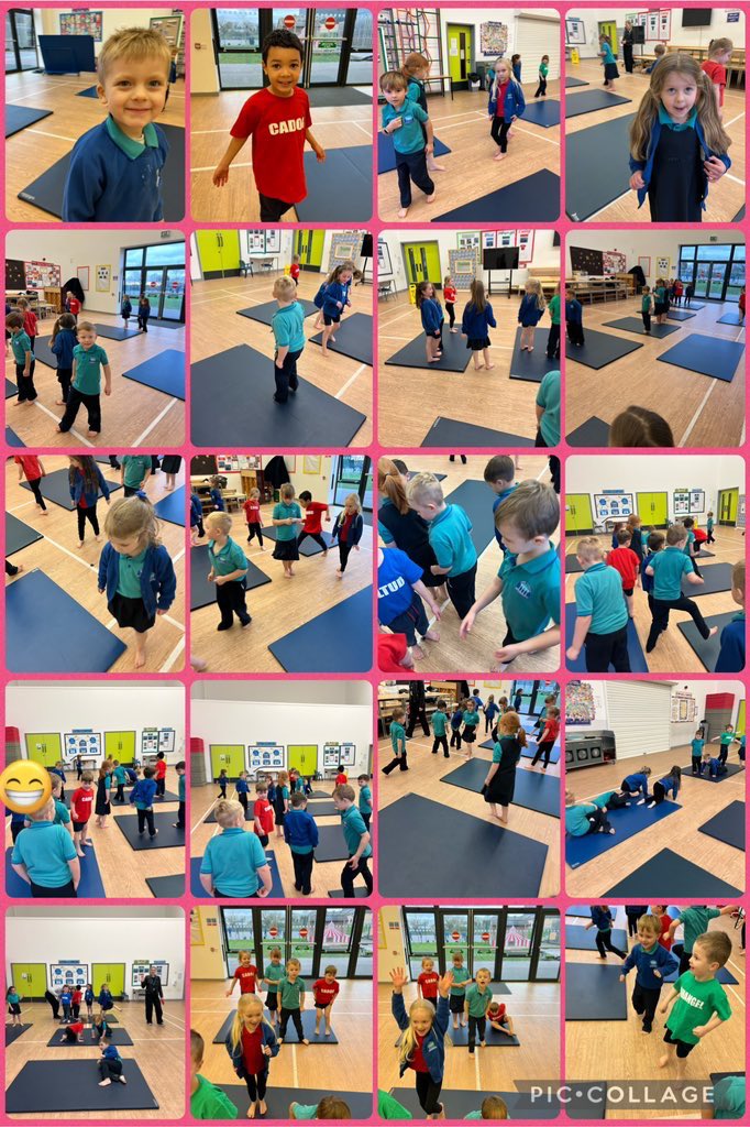 MissRTRyan's tweet photo. Mae’r plant wir wedi mwynahu dysgu siapiau gymnasteg yr wythnos hon a chwarae gêm cynhesu newydd. 
The children have really enjoyed their introduction to gymnastic shapes this week as well as a new warm up game. https://t.co/CUSrr5NTdF