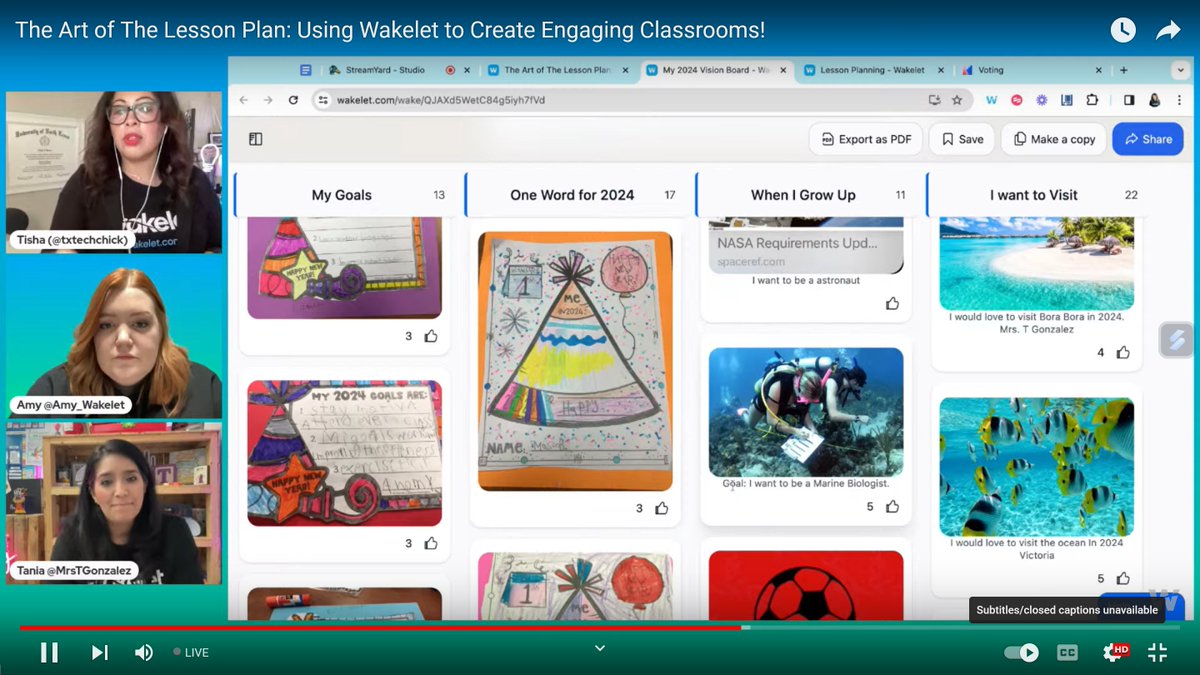 The Art of The Lesson Plan: Using Wakelet to Create Engaging Classrooms! It was a great lesson and I have learned more ideas. thanks to team @wakelet and our great presenters @Amy_Wakelet @TxTechChick @MrsTGonzalez #futuristic #wakeletwave