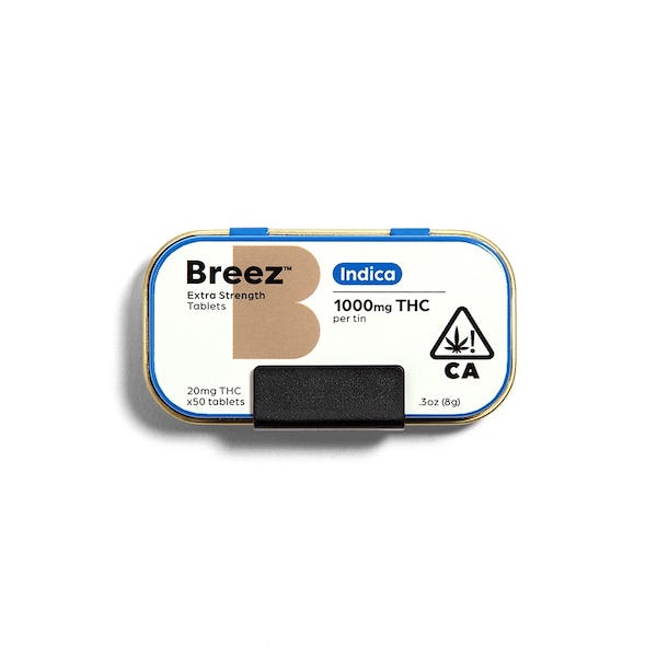 BREEZ: EXTRA-STRENGTH TABLET TINS (INDICA, 1000 MG THC) bit.ly/3tplhuc #WheelhouseVIP