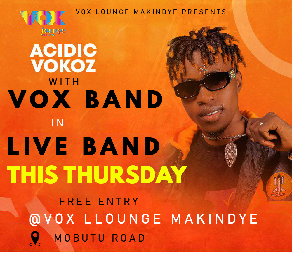 LoungeVox's tweet photo. ACIDIC VOKOZ HOSTED IN VOX LOUNGE MAKINDYE ON THIS THURSDAY IN LIVE MUSIC  WITH VOX BAND .
,
,
,
, #acidicvokoz #voxlounge #voxloungemakindye #liveband #LiveMusic #liveperformance #livestage #club #clubbing https://t.co/YGsYQ547fV