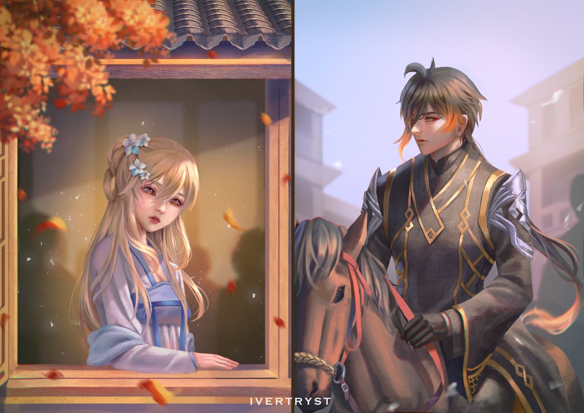 ivertryst's tweet photo. Day 2 - Strangers to Lovers (part 1) #ZhonglumiWeek2023 #2023年鍾蛍7日チャレンジ 🔶✨

How they met 👀

#Zhongli #Lumine #zhonglumi #钟荧 #荧 #钟离 https://t.co/jaErEUSR8k