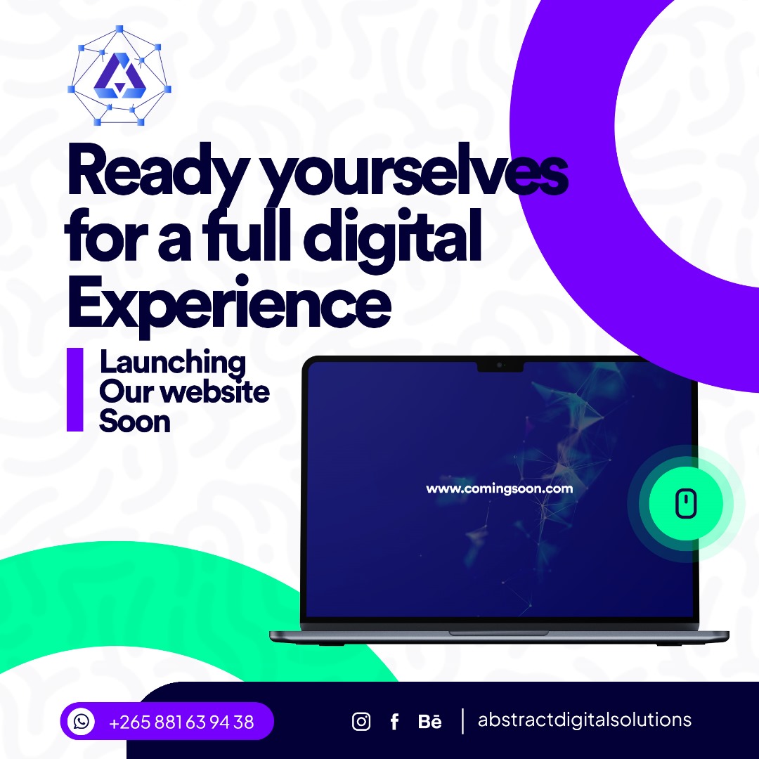 AbstractMw's tweet photo. We're launching our website soon!⚠️ Excited?🤩🤩

#abstractdigitalsolutions #ComingSoon https://t.co/8C8c2uYR8n