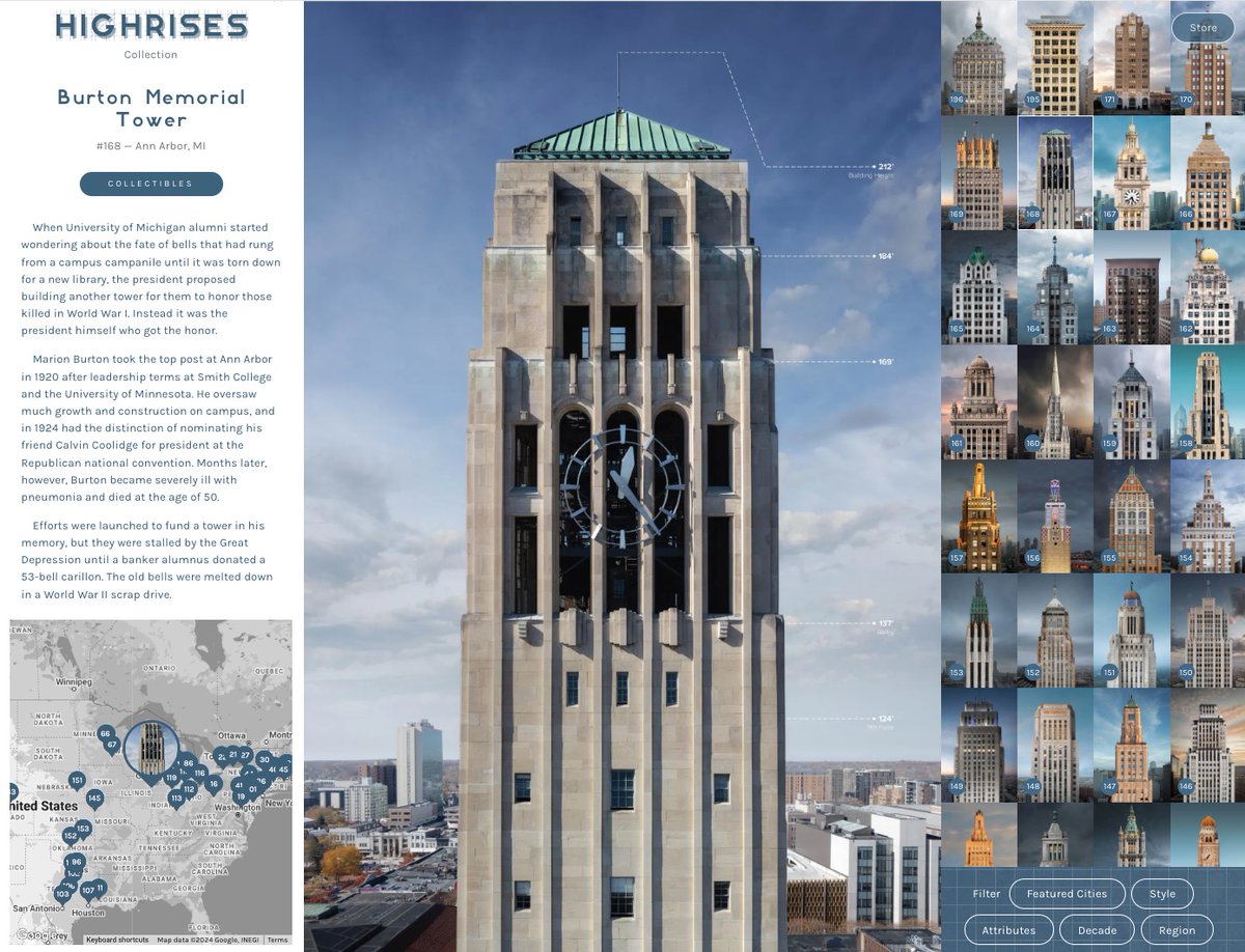 housertalks's tweet photo. Several great Michigan towers are featured in the https://t.co/thndM4VOSX including this familiar Ann Arbor landmark. Display your Wolverine pride with a unique art print or poster.  #GoBlue https://t.co/4pUpQkOEjc