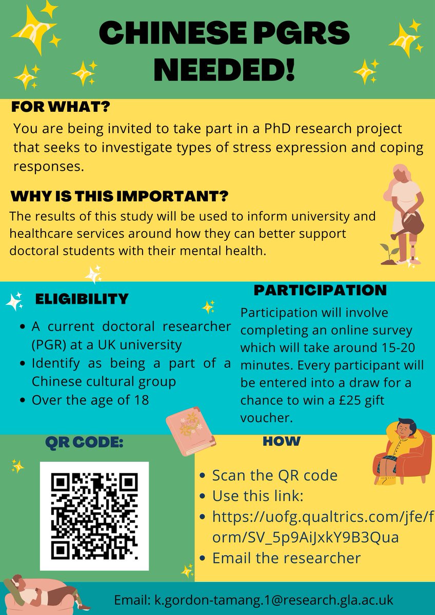 Manchester Met Doctoral College (@manmetdoctoral) on Twitter photo Research participants needed! 📢
If you have any questions about the survey, please get in touch with Karen Gordon at k.gordon-tamang.1@research.gla.ac.uk Research participants needed! 📢
If you have any questions about the survey, please get in touch with Karen Gordon at k.gordon-tamang.1@research.gla.ac.uk