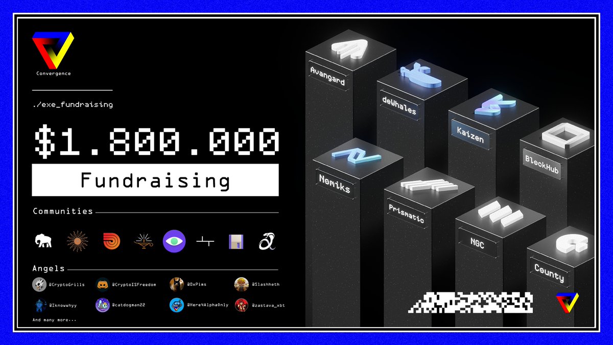 We’re thrilled to announce the completion of our fundraising rounds, for a total amount of $1.8M! 🔥 Led by @PrismaticCap and @DewhalesCapital, many investors supported Convergence along the way, allowing us to build the next generation of governance black holes! 🧵