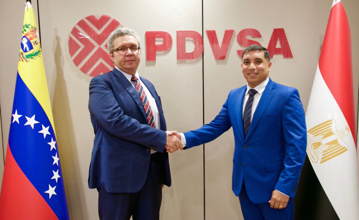 TellecheaRuiz's tweet photo. Sostuve un encuentro con el Embajador de la República Árabe de Egipto, su excelencia Kareem Esaam El-Din Amin. Compartimos visiones de trabajo conjunto entre nuestros países en materia energética. En PDVSA seguimos trabajando para fortalecer nuestras relaciones internacionales. https://t.co/cv736fwGJ4