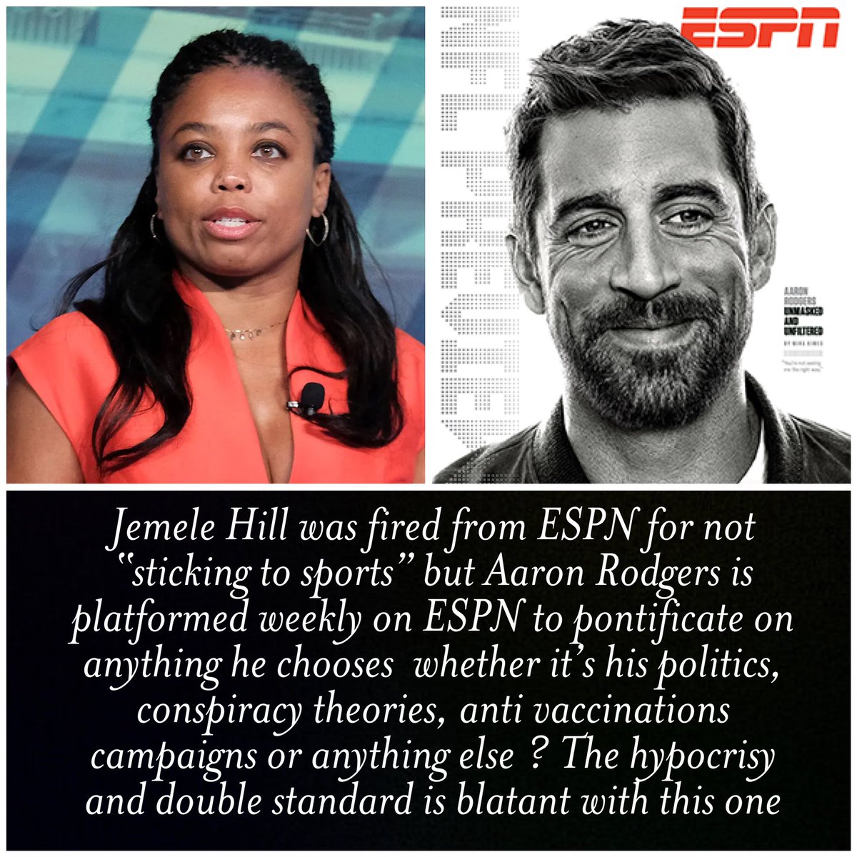 #AaronRodgers #JemeleHill