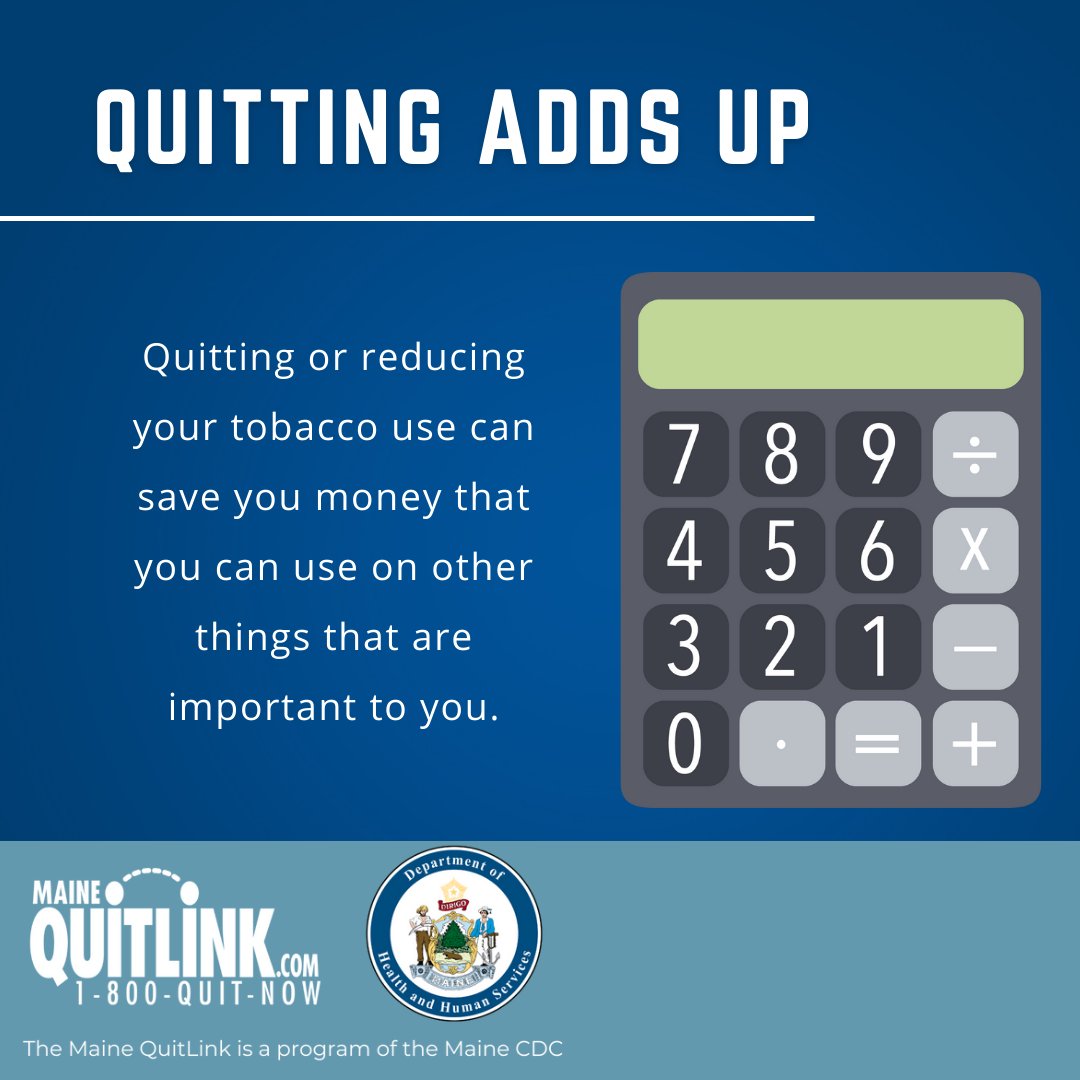 QuitLink's tweet photo. Quit smoking and start saving! Check out the Savings Calculator at https://t.co/zv14fSxpTZ and see how much you could save when reducing or quitting your tobacco use. https://t.co/TfEQkfztfq