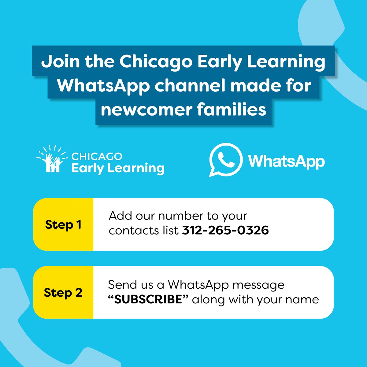 ChicagoLearning's tweet image. We want to stay in touch with you! See you on WhatsApp. 💚

#WhatsApp #WhatsAppChannel