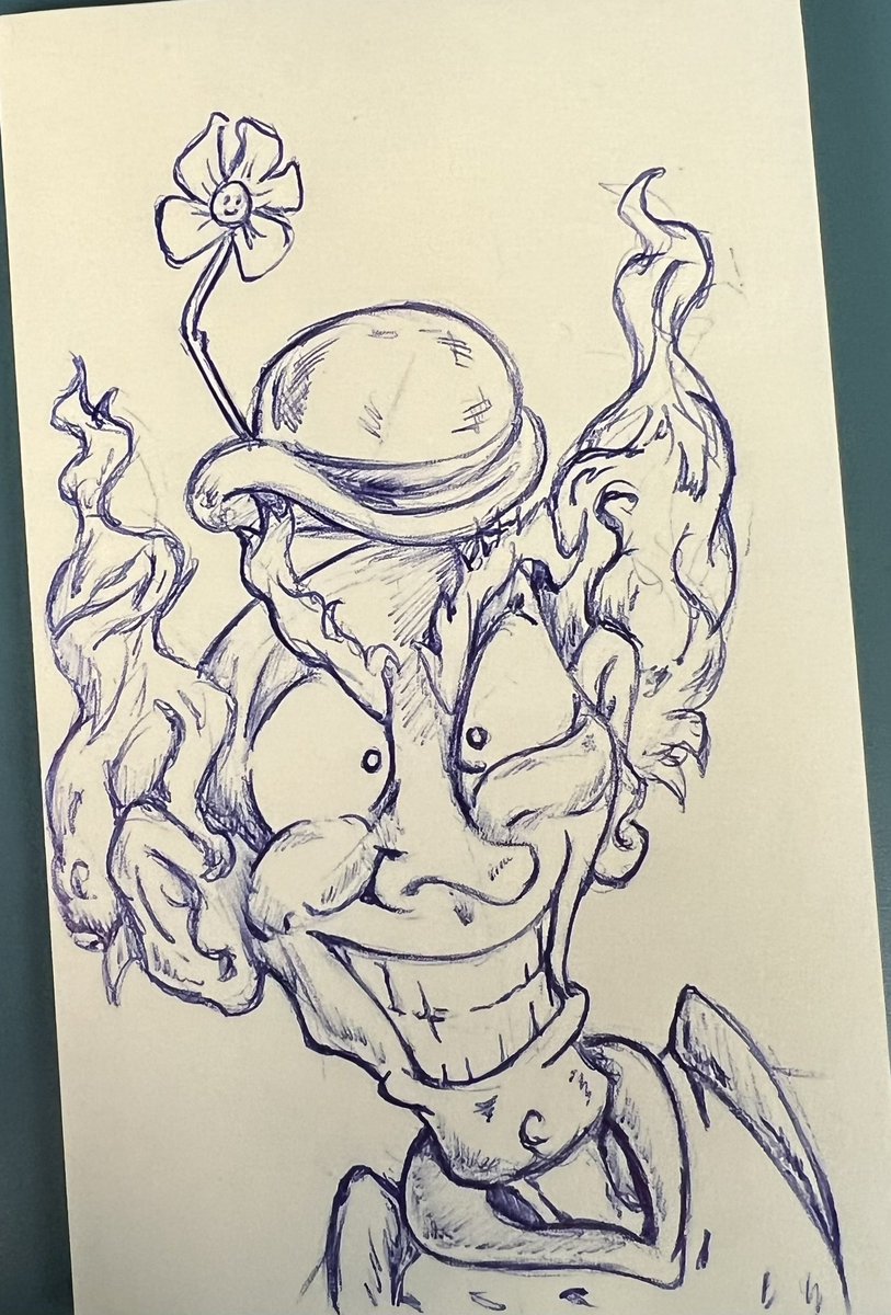 Mister Mxyzptlk Doodle 
#superman #batman #dccomics #mrmxyzptlk #mxy #comicbooks #cartoons #art #artist #penandink #ballpointpen ##wednesday #dailydrawing #dailyart #traditionalart #sketch #drawing #comics #fanart #supermanfanart