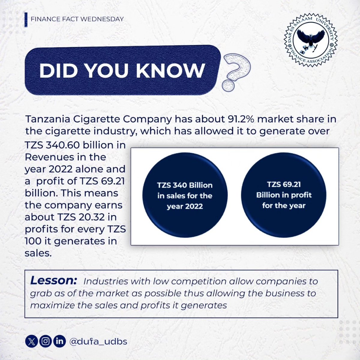 UDSM Finance Association tweet media