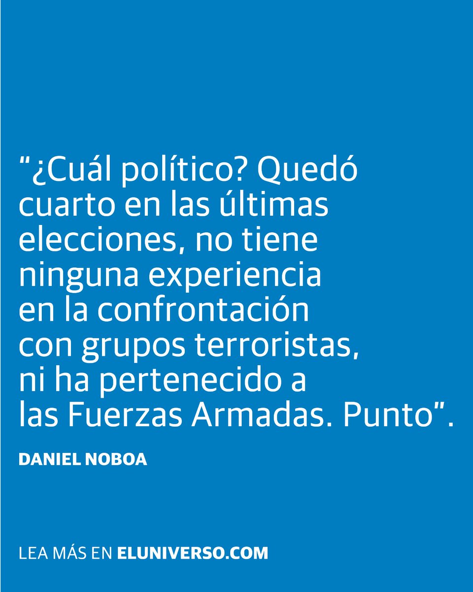 Daniel Noboa rechaza apoyo de Jan Topic: “Quedó cuarto en las últimas elecciones y no ha sido parte de las Fuerzas Armadas” ow.ly/HTMc50QpCYr