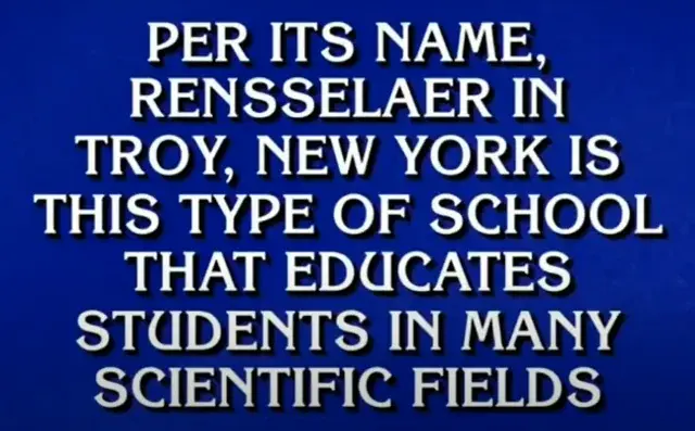 Did you spot Rensselaer on <a href="/Jeopardy/">Jeopardy!</a> last night? 👀 We're buzzing with excitement! 🤓 Reply if you knew the answer - no Googling allowed!