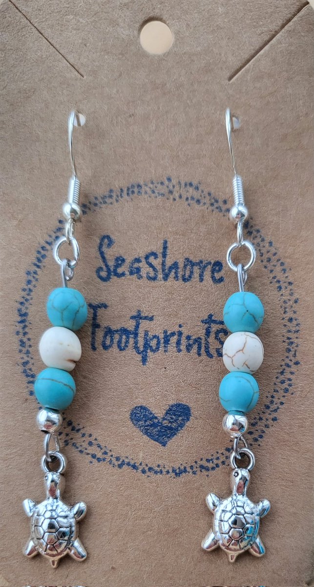 Katrinashells's tweet photo. Pleased with yesterday's creation of sea turtle my new earrings 😍 

Will be available on my website later this week, or PM now 😀😍

#mhhsbd #turtlecharm #seaturtles https://t.co/xVKlEdNZY9