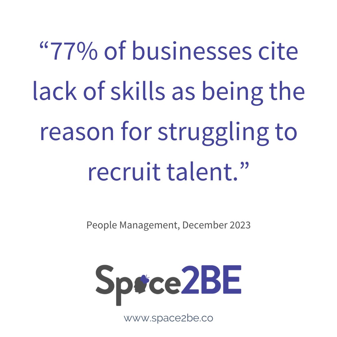 Space_2BE's tweet photo. Businesses continue to struggle to recruit due to skill shortages. 77% said the quality of applicants were poor (Dec 2023). Effective talent management and retention strategies continue to be critical for any business wanting to thrive in the short and medium term.
#space2be https://t.co/CZabDVAzV3