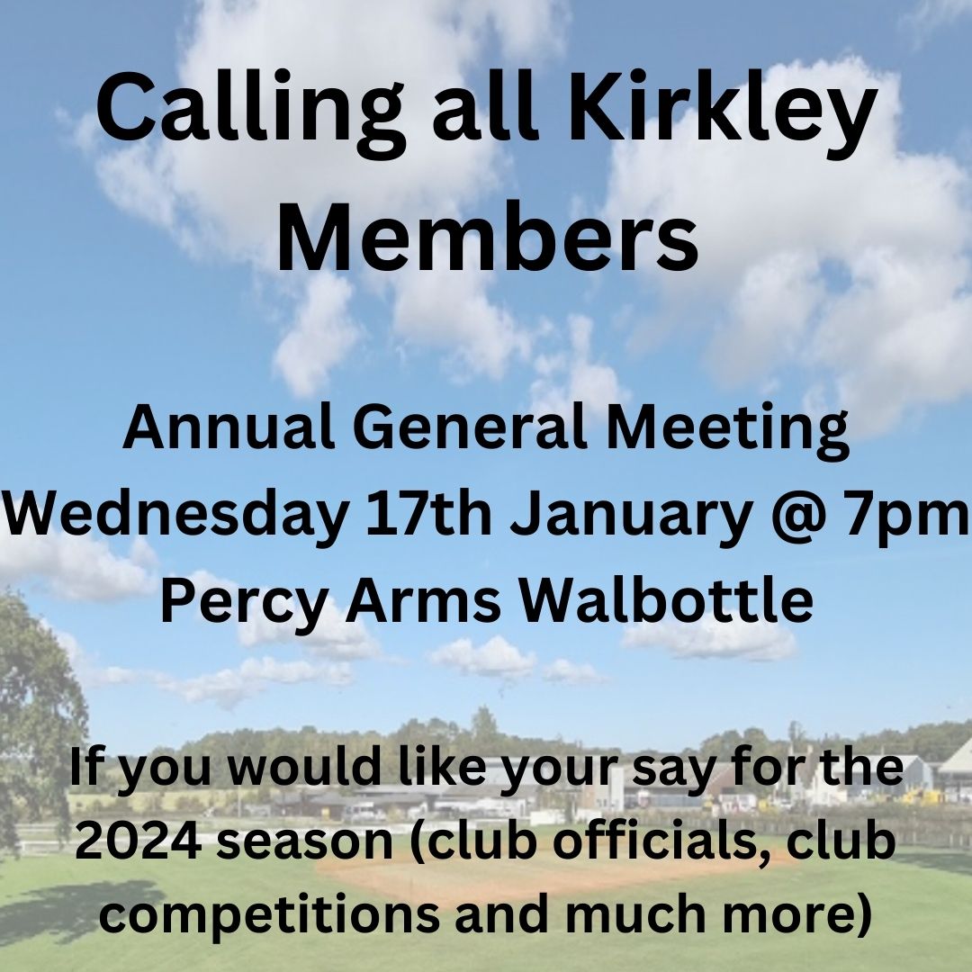 One week till our AGM where all members are welcome to vote for your club officials.