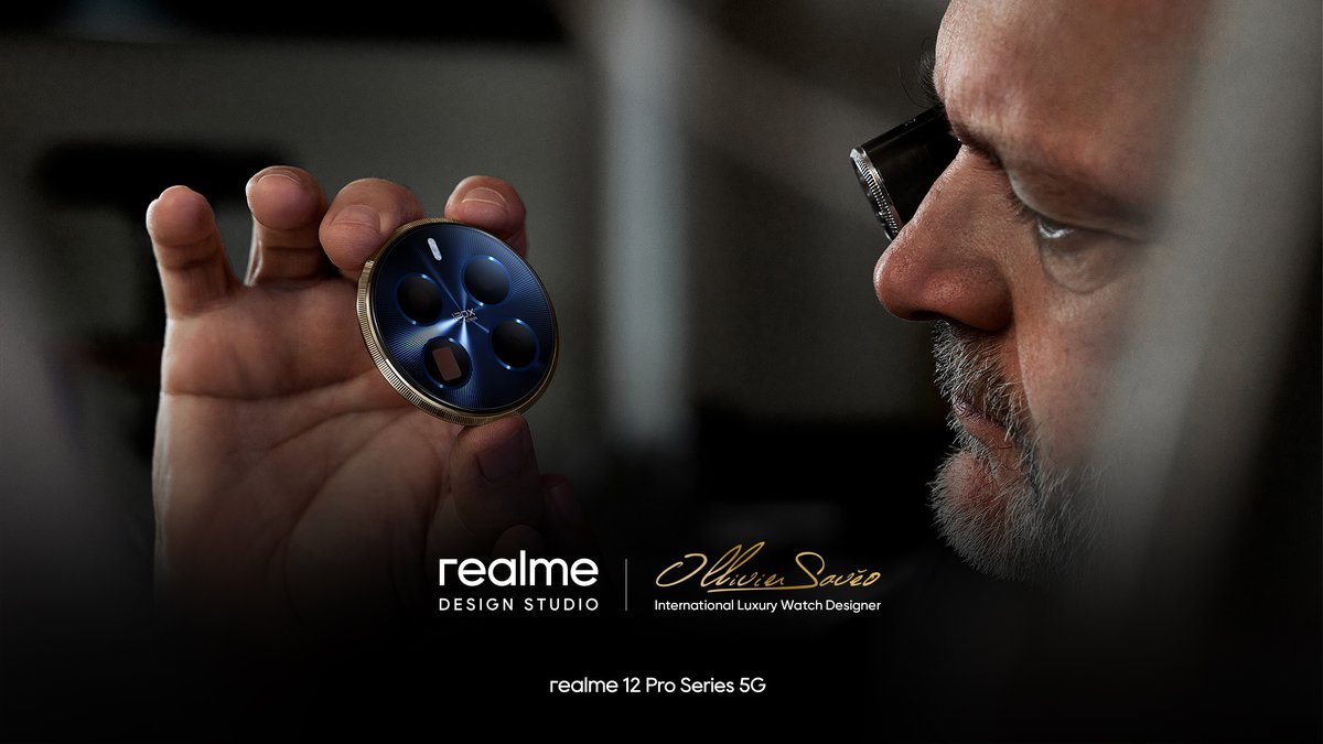 realmeIndia's tweet photo. Introducing the #realme12ProSeries5G: a stunning collaboration with an international luxury watch master. Witness the epitome of elegance and sophistication in this exquisite timepiece design. 👑🕰️
#LuxuryWatchDesign

Know more: https://t.co/jH9H8nqk55 https://t.co/jDJRySf09G