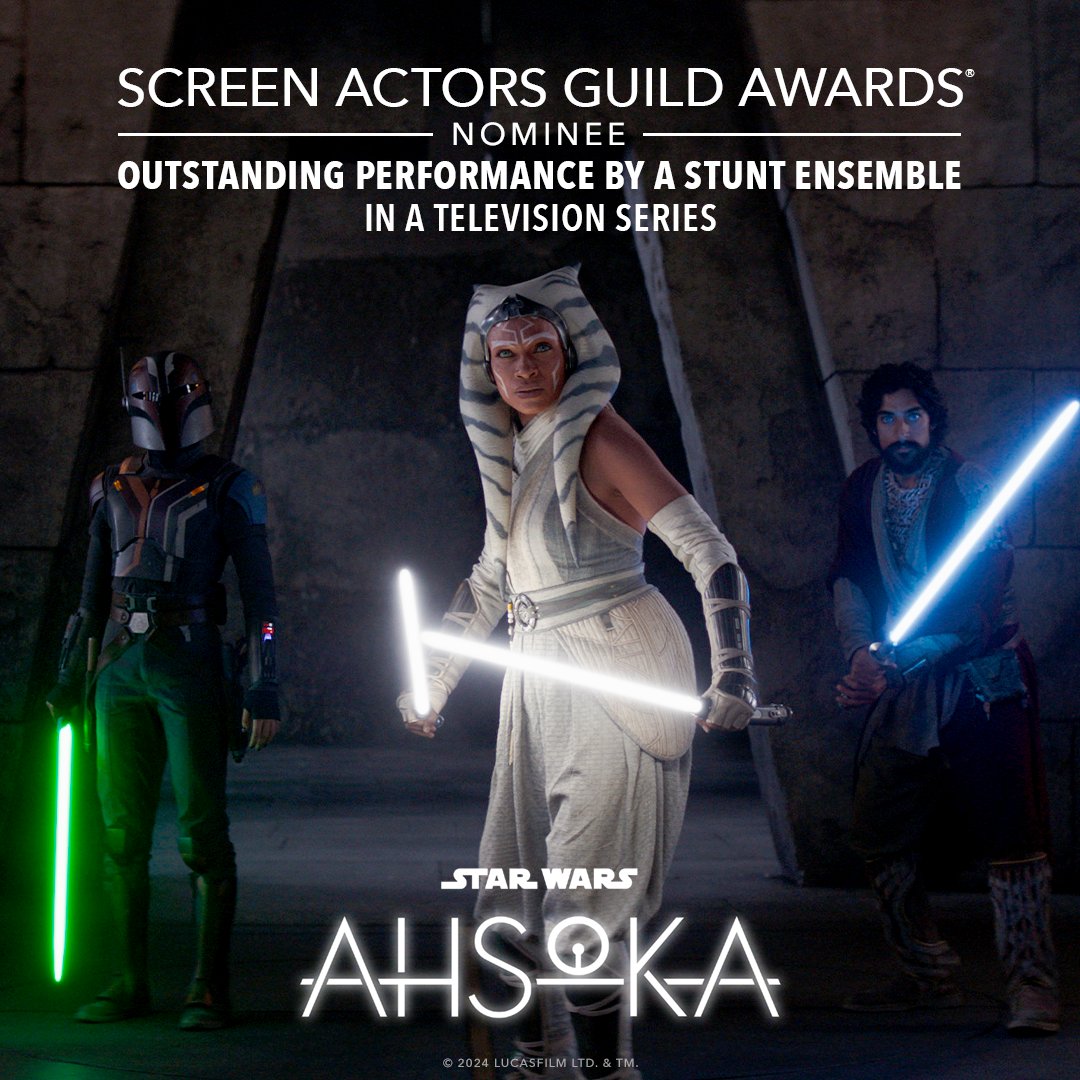 Congratulations to the cast of #Ahsoka on their Screen Actors Guild Awards nomination for Outstanding Performance by a Stunt Ensemble in a Television Series! #SAGAwards