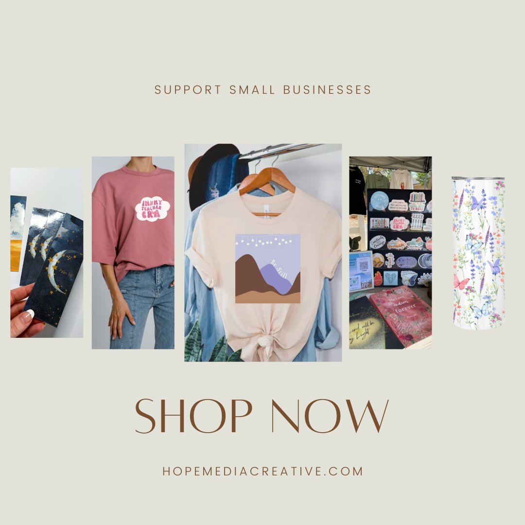 HopeMediaCreate's tweet photo. If you're still looking for a new 2024 goal, how about supporting small and local businesses as often as possible?

You can even start crushing that goal today by shopping at https://t.co/BPBqvUjEeZ 😉 https://t.co/uZvtHjZQPN