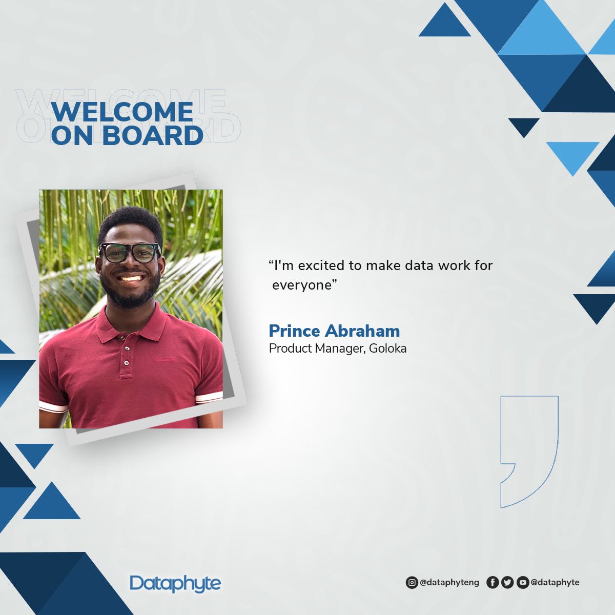 Exciting News!!!💃

We're delighted to welcome new team members onboard, each bringing unique skills and fresh perspectives to our incredible team. Join us in giving them a warm welcome!🥁

#DataphyteTeam #DataforDevelopment #DataAnalysis #DataAnalystsNigeria