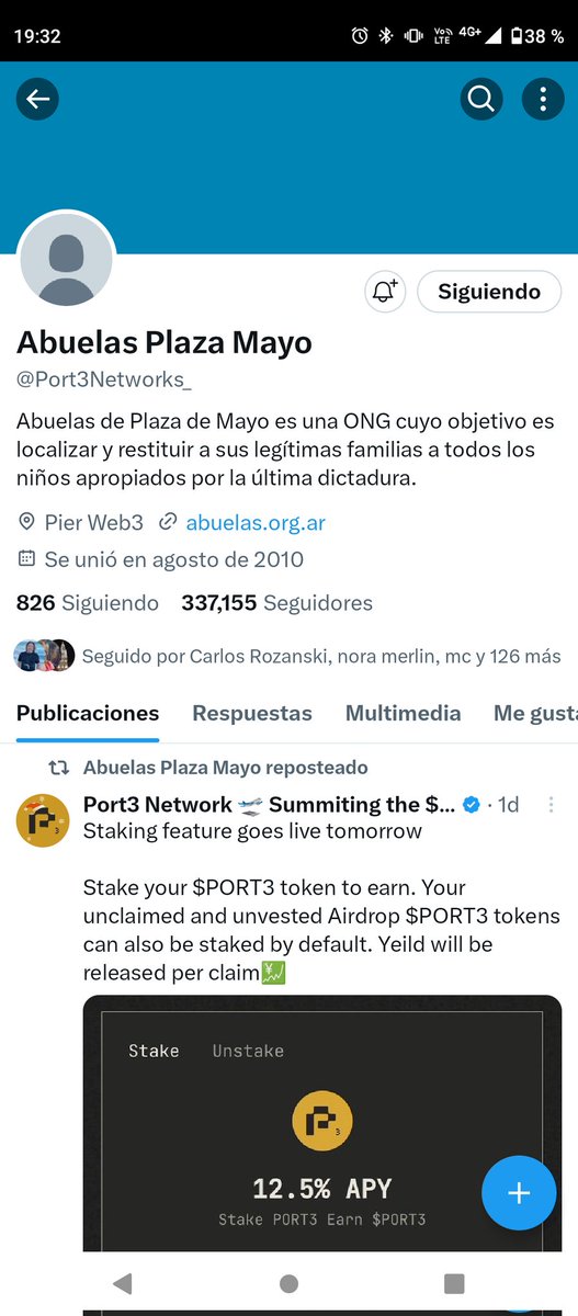 coquilarralde's tweet photo. Le hackearon la cuenta de X a Abuelas.  Denuncien y que se la devuelvan. #AbuelasdePlazadeMayo  @TwitterLatAm
@elonmusk https://t.co/Uz58httNDp