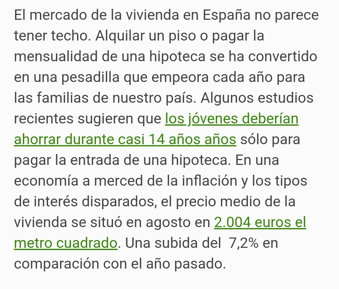 zete97's tweet photo. @RSuarez82 @AlbaNavasDiaz @ErPali_ Conclusión, necesitas 14 años para dar la entrada a la vivienda. O sea que si empiezas a ahorras con 25-26 años estarás listo para tener una casa con 40. Que tengas que estar compartiendo piso hasta los 40 años creo que hace indicar que hay un problema. https://t.co/lmd3rwhMH0
