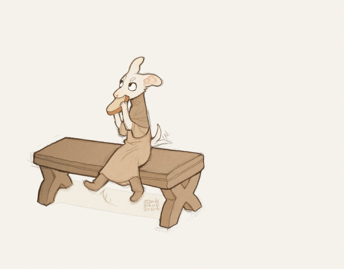 bench solo furry sitting tail simple background food  illustration images