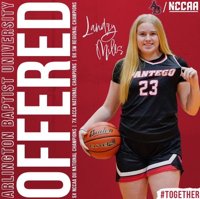 I am excited and beyond blessed to say that I have received an official offer to play basketball at Arlington Baptist University!! Thank you Coach Roach and Coach Moody!! Go Patriots!! <a href="/CoachSRoach/">Skye Roach</a> <a href="/ABU_WBB/">Arlington Baptist University Women’s Basketball</a>