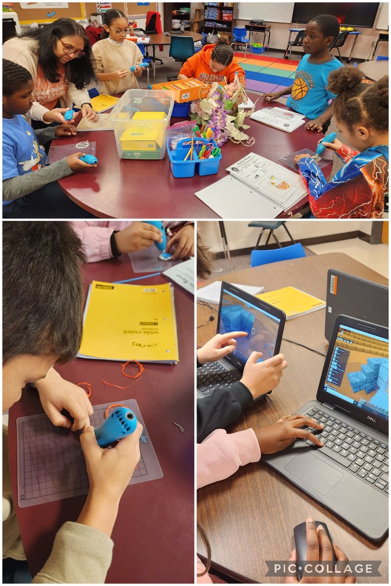 payneSTEMlab's tweet image. Our 4th grade space unit is OUT OF THIS WORLD! 🌍🪐🌌👨‍🚀🛰🚀From designing @PlayCraftLearn Mars Rovers to creating newly discovered planets with @3Doodler pens, ours students are rocking it! #teamAcworth #STEMCobb