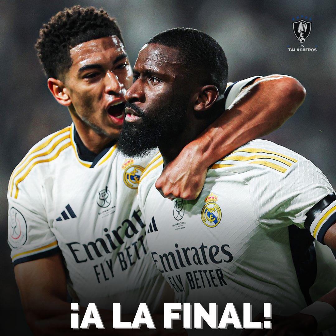TalacherosFC's tweet photo. 🔥REAL MADRID🔥

Luego de un partidazo, el Real Madrid clasifica a la gran final de la Supercopa de España tras vencer al Atlético de Madrid 5-3⚽️

¡INTRATABLE EL REY DE EUROPA!🤍

#realmadrid #futbol #atleticomadrid #supercopa #españa #semifinal https://t.co/iK4W28uGU8