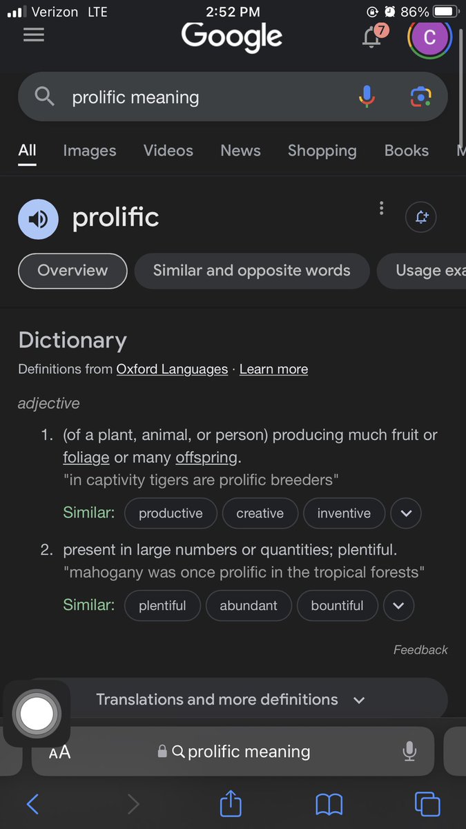 Now we know what prolific means.

And yes, I do feel prolific.