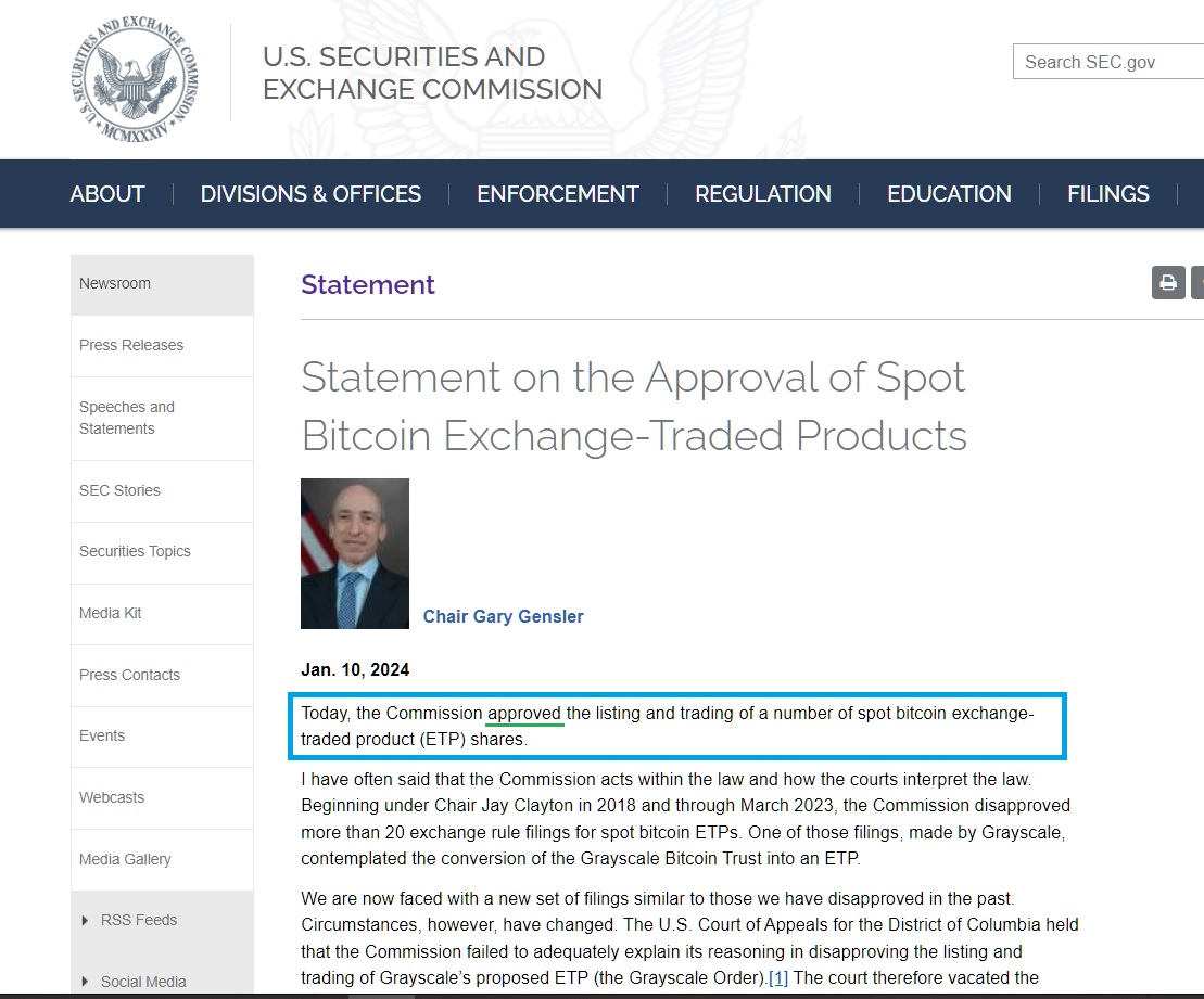 #BitcoinETFs It's official now.