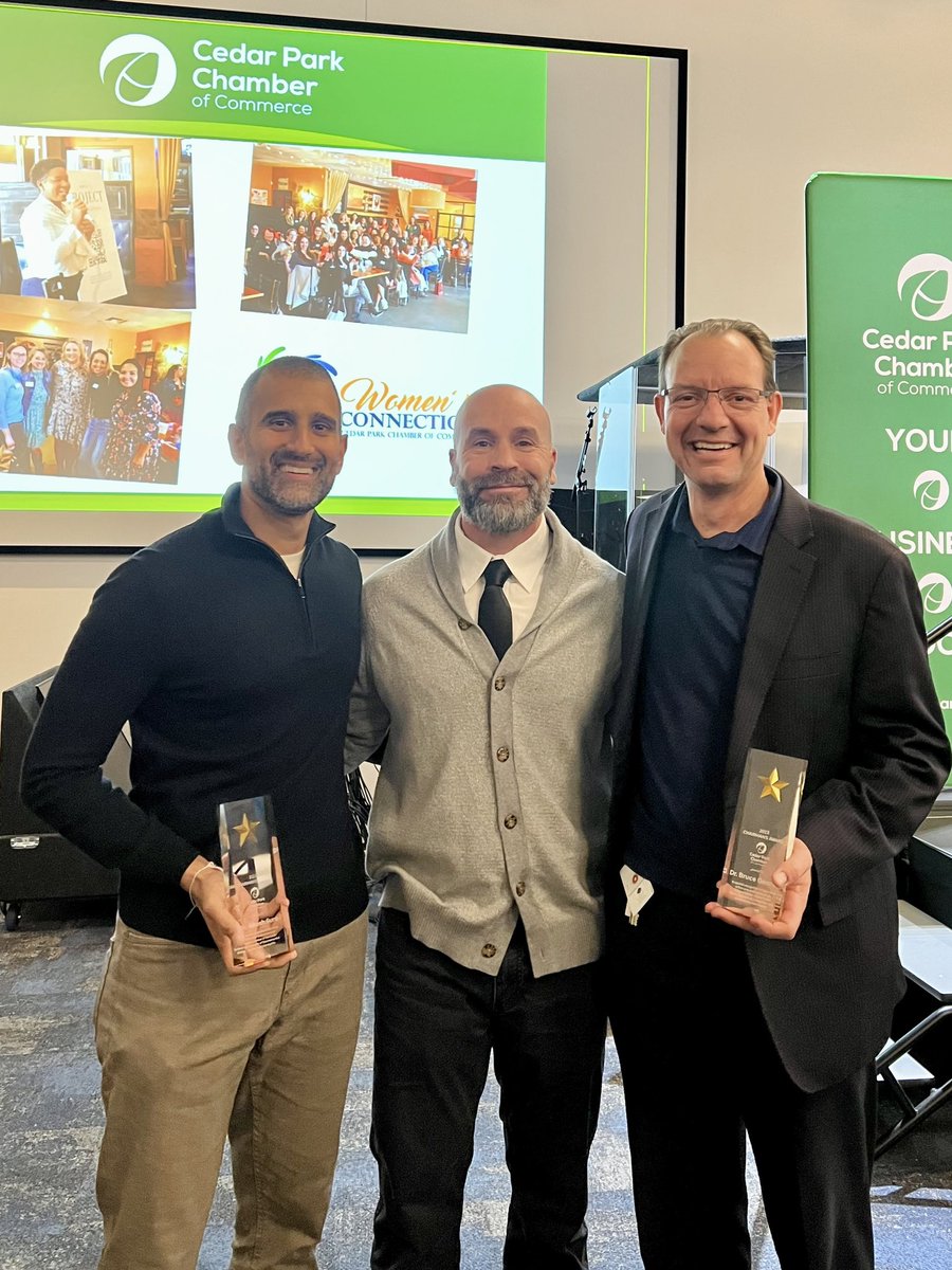 LeanderISD's tweet photo. 📣 EXCITING NEWS 📣
 Supt. @BruceLISD Gearing has been honored with @CedarParkBiz’ Chairman’s Award 🏆🎊
Congrats for this well-deserved recognition, honoring his leadership &amp; commitment to our community 💙💛
What a proud moment for #1LISD 
#NoPlaceLikeLISD https://t.co/1Ap6boYo1c
