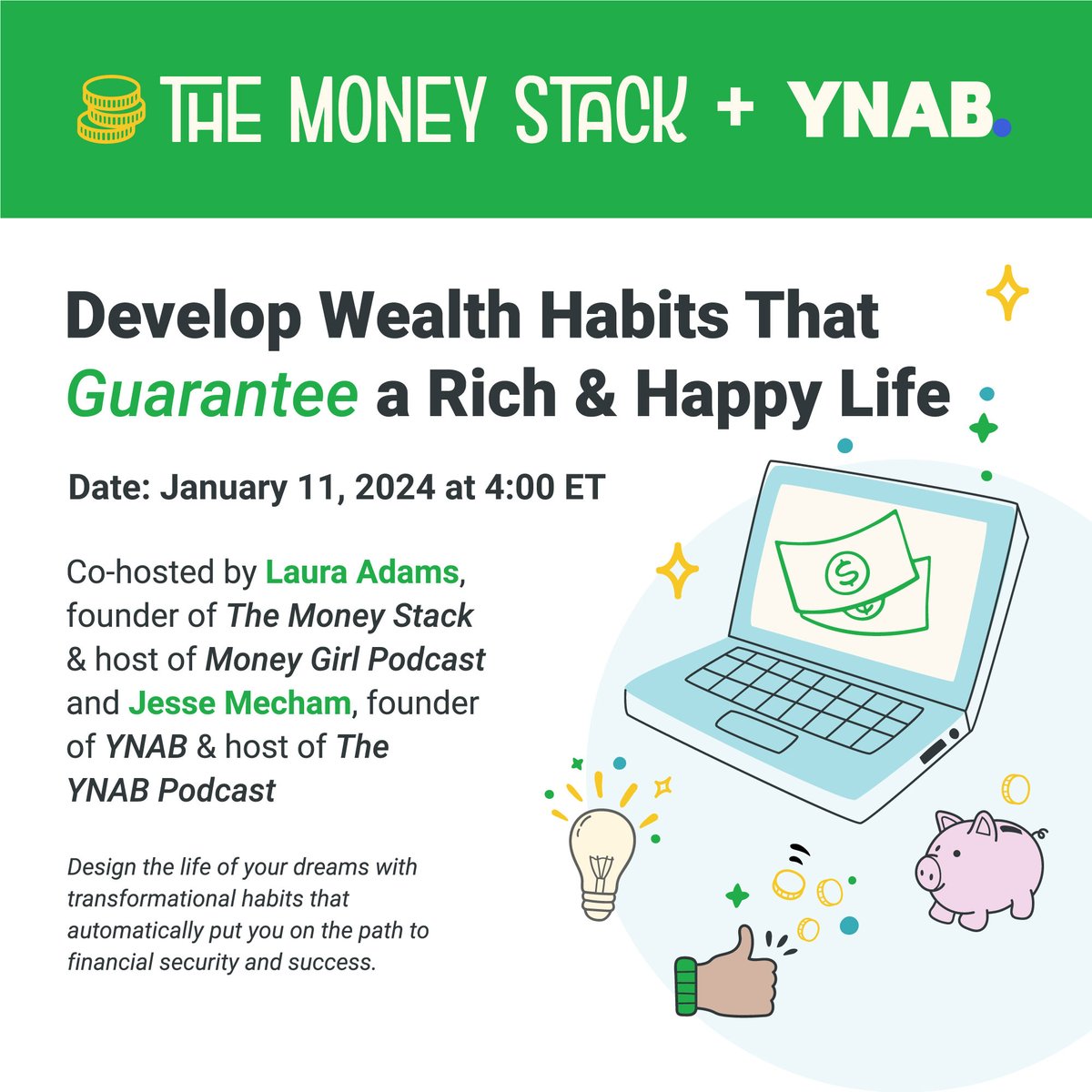 Ready for more financial success in 2024? Come to my FREE WORKSHOP--Develop Wealth Habits That Guarantee a Rich &amp; Happy Life! Save your seat here: us06web.zoom.us/webinar/regist…