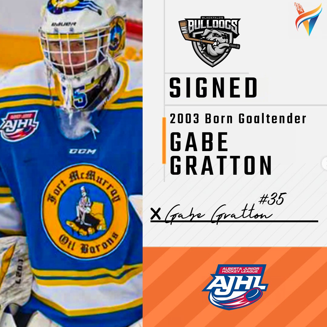 VisionaryHockey's tweet photo. Gabe Gratton joins the Blackfalds Bulldogs.

Gabe is tremendously appreciative and grateful for his 2.5 years with the Oil Barons. Gabe joins the 3rd place Bulldogs, as they look to make a postseason run and round out his final Junior season with a bang.
#achieveyourvision https://t.co/akbC22bW8Q