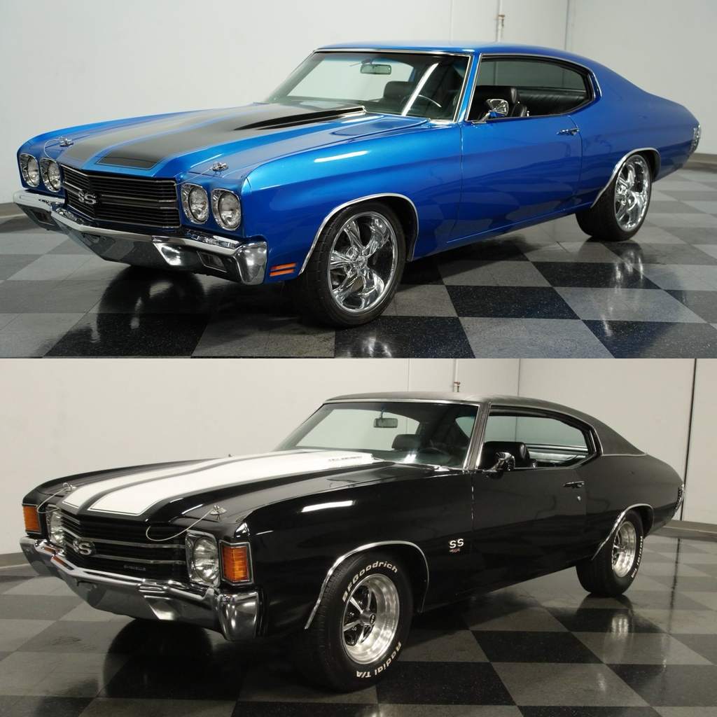 streetsidecars's tweet photo. #Chevelles! This 1970 #Chevrolet Chevelle SS 454 #Tribute and 1972 Chevrolet #Chevelle SS 454 Tribute are both from our #Atlanta showroom! Which do you prefer? View these and over 1,600 more collector vehicles by visiting https://t.co/CG3RbkLHlE https://t.co/0EDjirETfN