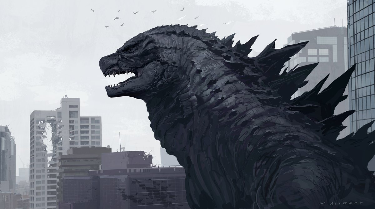 Godzilla concept art by Matt Allsopp
