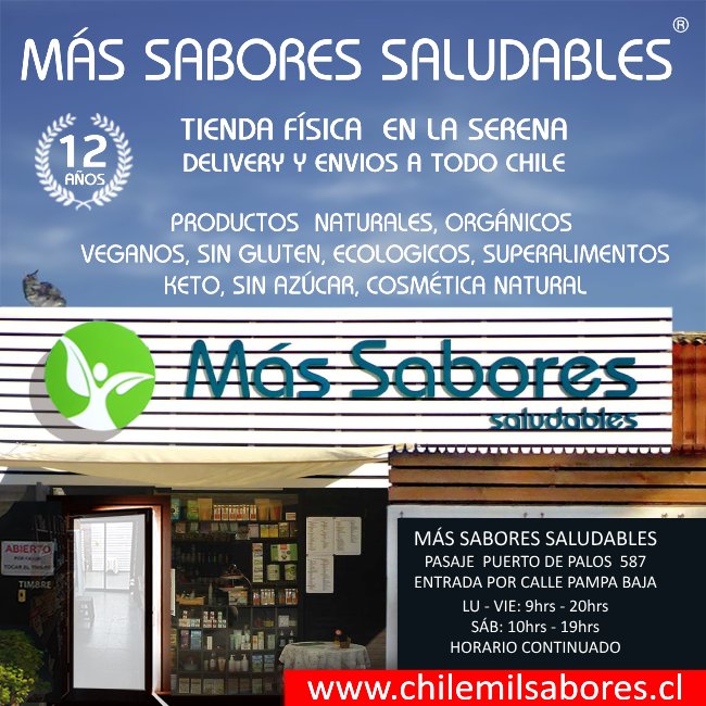 MILSABORESCHILE's tweet photo. Encuentra tus productos en MÁS SABORES SALUDABLES Puerto de Palos 587 / Pampa Baja, La Serena Whatsapp: +56984313956 venta online con delivery: https://t.co/oiEAc2LUeo #laserena #coquimbo https://t.co/Lsz490dUYY