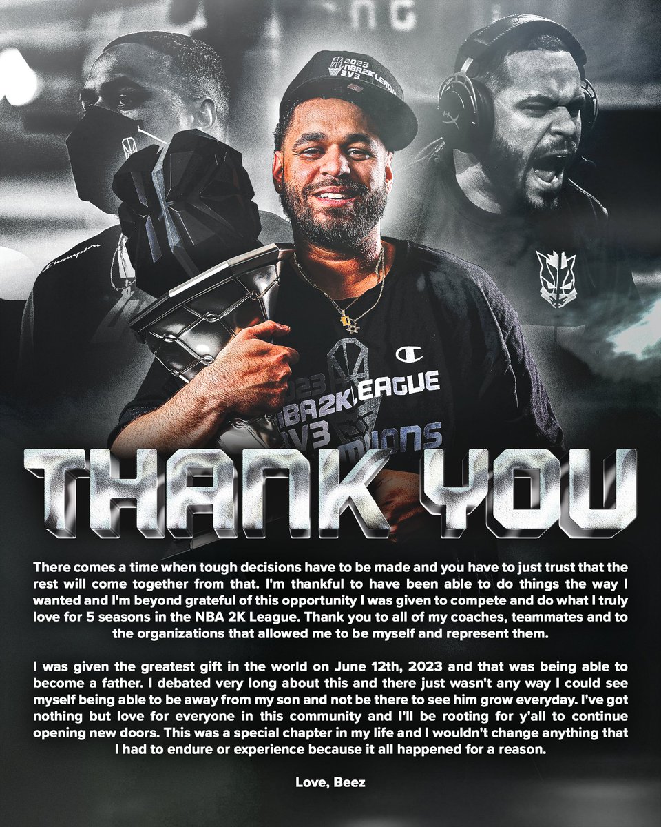 This chapter ends and I'm looking forward to what's in store for me next. I'm sure people will try to downplay my impact of what I did in the <a href="/NBA2KLeague/">NBA 2K League</a> but groupchats and discord can never change the results from year to year and money that came in.

📷 <a href="/HenkesComp/">Henke</a>