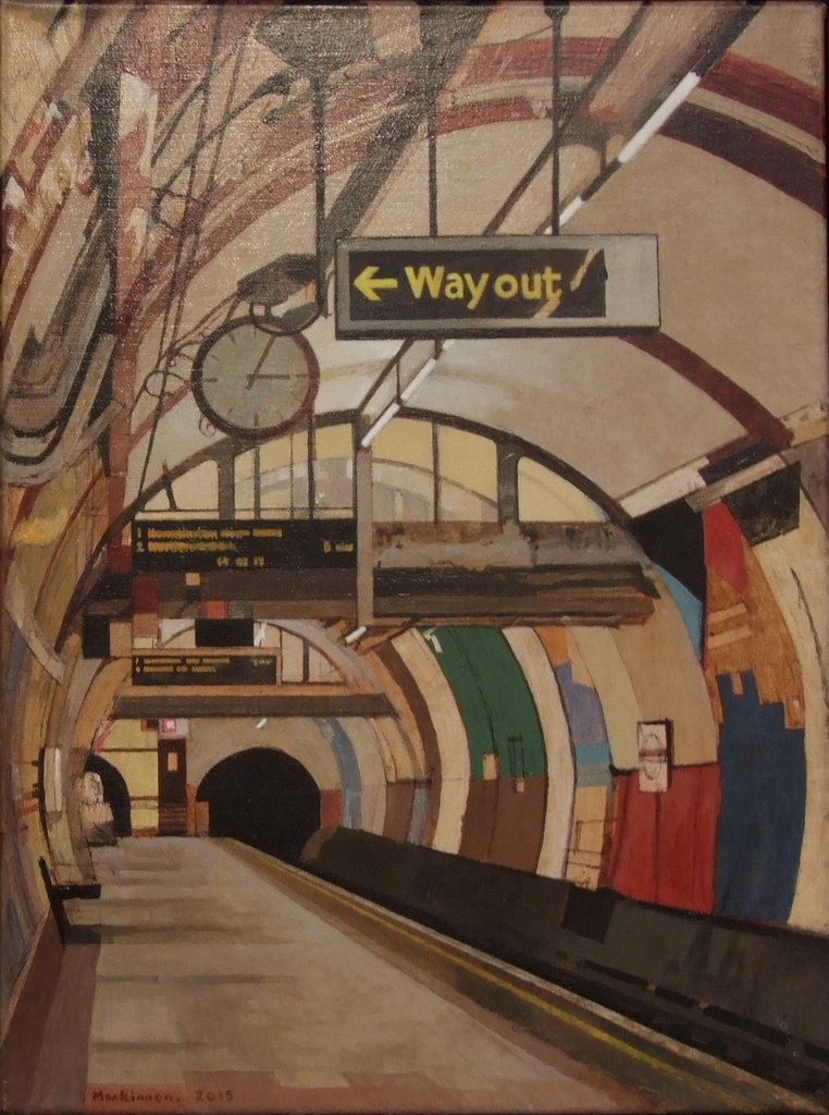 Southbound Platform Hampstead Underground Station James MacKinnon art 🎨