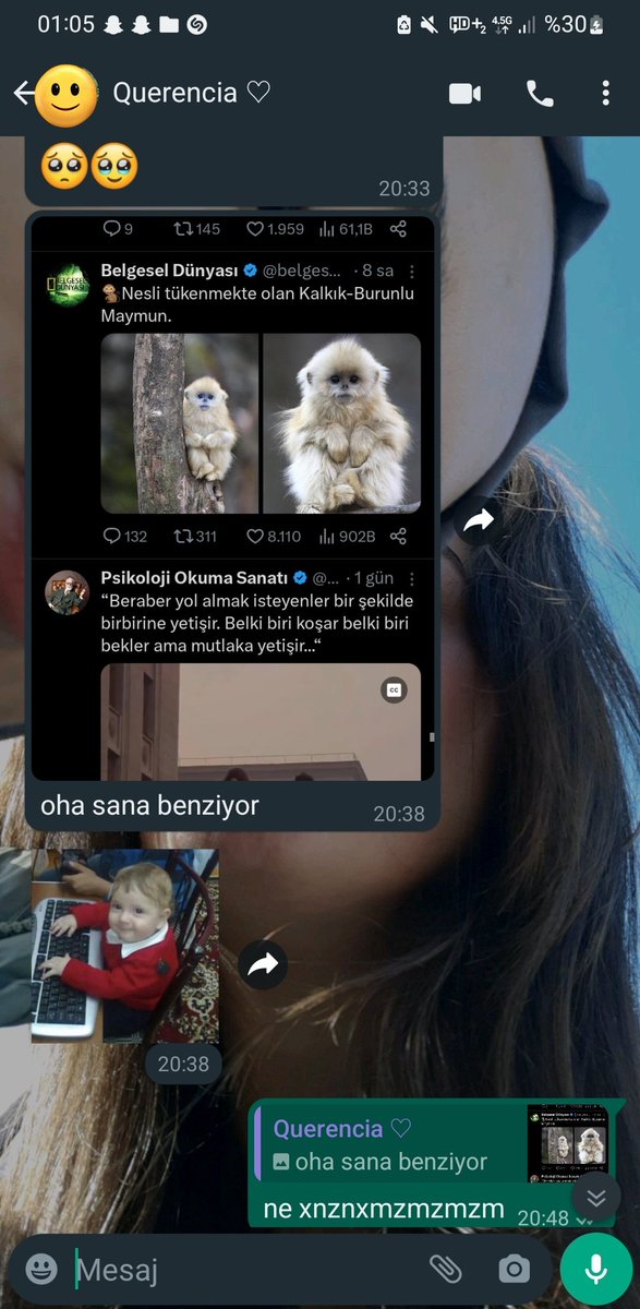 umarım burnu yüzünden bana benzetmiştir