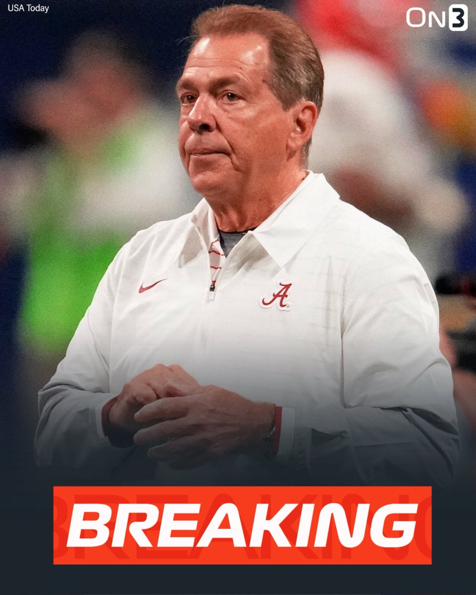 BREAKING: Alabama head coach Nick Saban is retiring, per @ClowESPN🤯 on3.com/college/alabam…