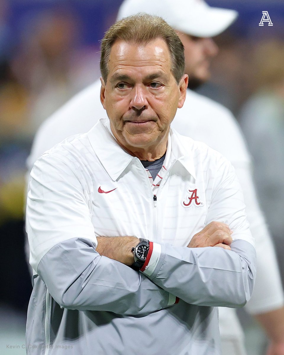 TheAthletic's tweet photo. BREAKING: Nick Saban is retiring from coaching, a source tells @BruceFeldmanCFB.

The former Alabama and LSU head coach finishes his career with seven national championships. https://t.co/7nlNrKE6Qn