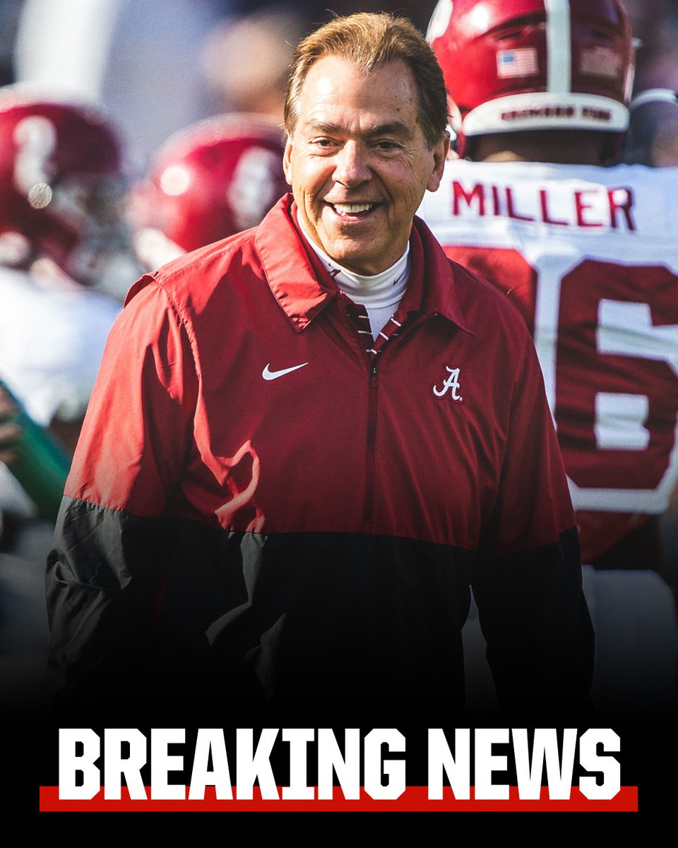 Breaking: Alabama's head coach Nick Saban is retiring, sources tell @ClowESPN.