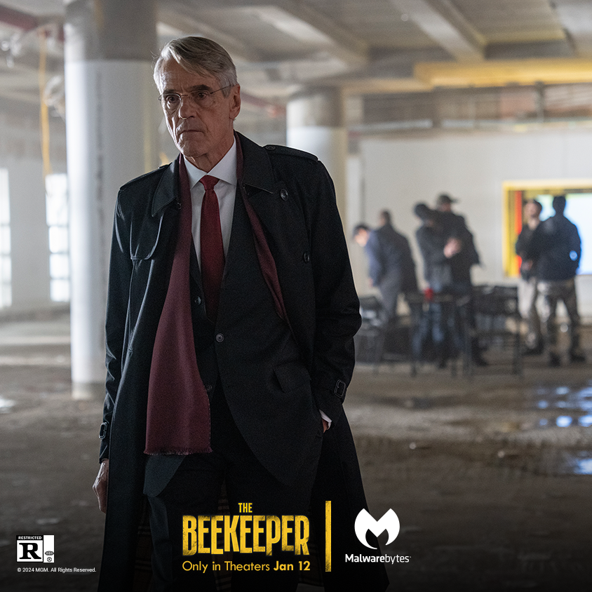 Malwarebytes's tweet photo. POV: You’re a cybercriminal suddenly thinking about a career change.
Jeremy Irons in @beekeepermov
#ByteBack #TheBeekeeper https://t.co/CGIa9Ue9og