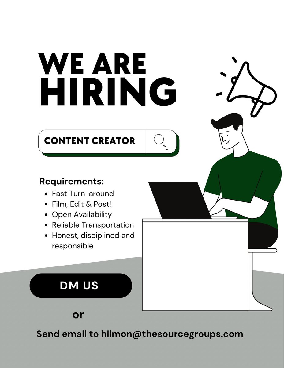 technolij's tweet image. Calling all content creators! 🎥✨Join our creative team! We're hiring content creators. DM us to explore exciting opportunities. 🌟 #ContentCreators #HIRINGNOW #ContentCreation #miami #college