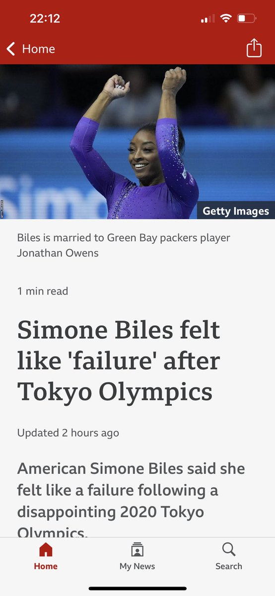 PenelopePSK's tweet photo. @BBCNews Can you explain why your story about one of the most decorated female athletes in history has a photo caption which describes her marriage status? Haven’t we got past defining women in terms of their relationships with men? https://t.co/O5TLNllreO