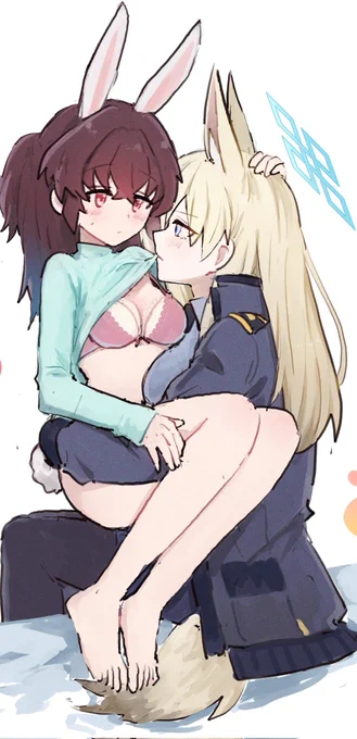 カンナさん×女先生の百合です カンナさんにしっぽがあって先生にケモ耳生えてます注意  #ンナ先