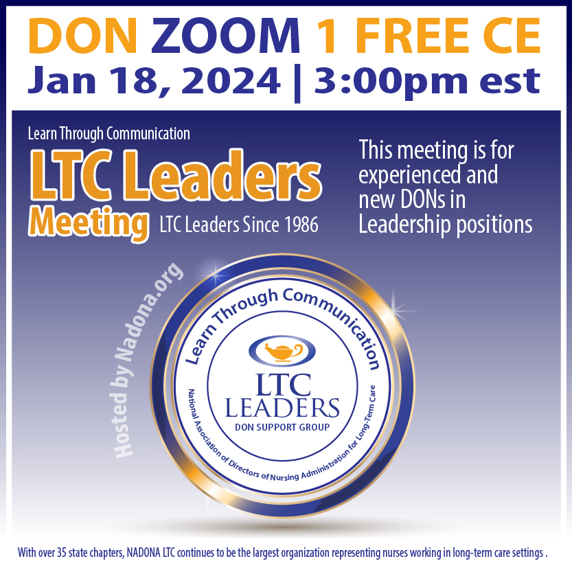 ~~~ 1 FREE CE ~~~ JANUARY 18th ~~~ You do not have to be a member to join the call ~ Register: tinyurl.com/NadonaLTCLeade…
1 contact hour applied for from Terri Goodman &amp; Associates, Provider Number CEP 16550, who is an approved provider by the California Board of Registered Nursing