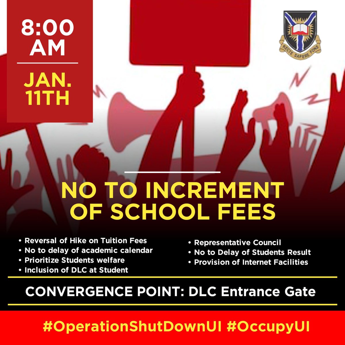 Humanist_Solo's tweet photo. @OyoPoliceNG it is your duties to protect peaceful protesters demanding for their right. Education is a right not a privilege. Call your officers to order now, we don't want to have record of any casualty 
#FeesMustFall #OperationShutDownUI
@sowore @activistfemi @Apostlekay7 https://t.co/Wj1Ym9ewaP